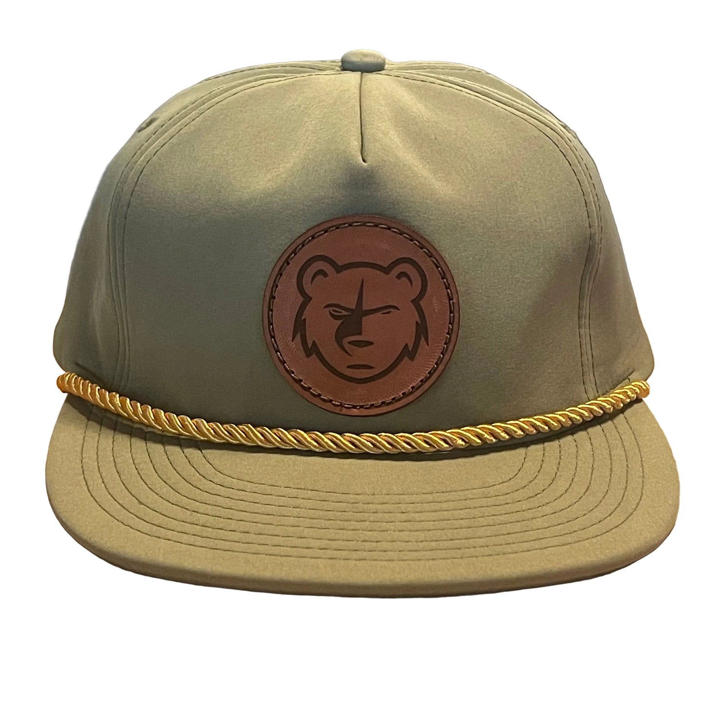 SicEm365 Bear Head Leather Patch Rope Hat