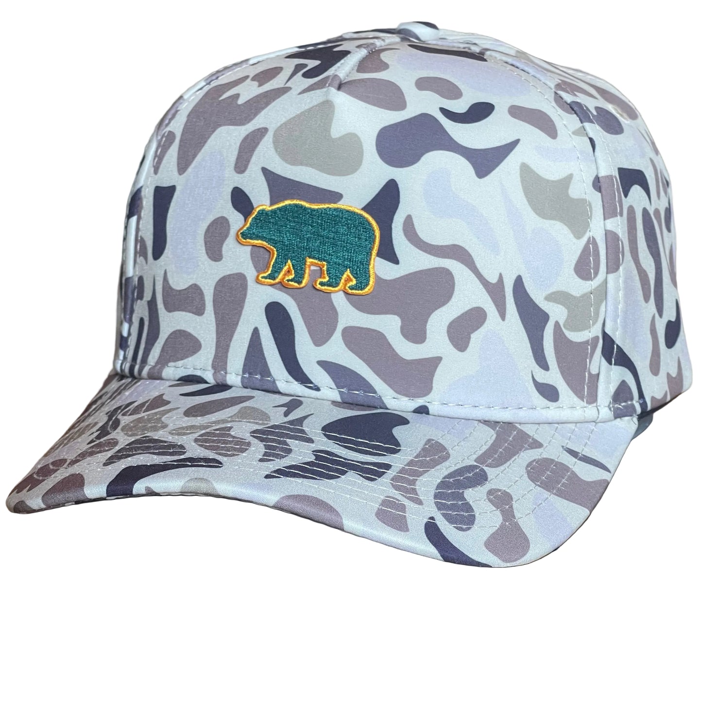 Bear Trucker Hat Old School Camo