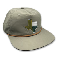 Smoke Green & Copper Waterproof Rope Hat Green & Gold Texas