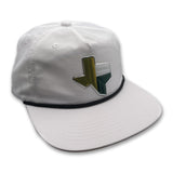 White & Black Waterproof Rope Hat Green & Gold Texas